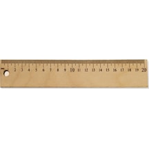 20 Cm. Tahta Cetvel Kod.090 Renksiz