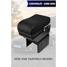 Chevrolet Aveo 2016 Uyumlu Bardaklıklı Lüks Tip Küllüklü Siyah Renk Kol Dayama
