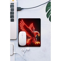 Sonictouch Kırmızı Neon Kartal Pürüzsüz Yüzey Kaymaz Taban Dikişsiz Kenar Gamer Oyuncu Mouse Pad 19x Mousepad