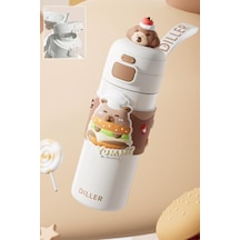 Dıller 480 Ml Tek Kapak Çift Kullanım Pipetli/pipetsiz Taşıma El Askılı Vacum Cup/çelik Termos Diğer