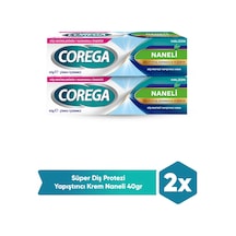 Corega Süper Protez Yapıştırıcı Krem Naneli 2 x 40 G