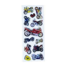 Sticker Kabartmalı Stiker Defter, Planlayıcı Etiket Motosiklet Motor Cb306 16x7 Cm