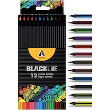 Blackline Kuru Boya Kalemi Karton Kutu 12 Renk