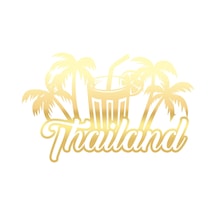 Thailand Sticker 17x17 Cm Gold