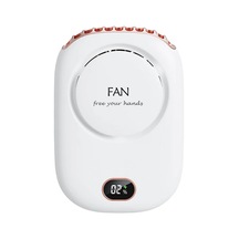 Goldenqian Giyilebilir Kişisel 3 Hızlı Usb Taşınabilir Fan Deskstand Dokunmatik Kontrol Akülü Yapraksız Tasarım İçin Kapalı/açık White