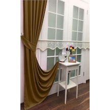Evdepo Home Deniz Soft Pileli Fon Perde Deve Tüyü Hardal