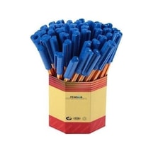 1010 Ofis Pen Tükenmez Kalem 1,0 Mm Mavi 60 Lı 1 Paket 60 Adet Çok Renkli