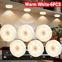 Lumaworld 6lı Amill Akıllı Hareket Sensörlü Usb Şarjlı Dimlenebilir Dolap Altı Led Işık Seti Sıcak Beyaz Sıcak Beyaz-3500k