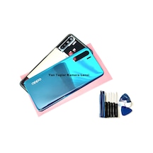 Tkgz Oppo A91 Kasa Arka Pil Batarya Kapağı Tamir Seti Mavi