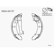 Mga Fren Pabuc Balata Arka Golf I 1.3 Levyelı 180x31mm 1974-1985/golf I 1.6 1974-1985/golf I 1.6 D 1974-1985/golf Iı 1.6 1983-1992/golf Iı 1.6 Td 1983