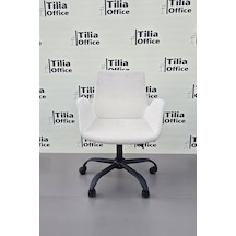 Maki Çalışma Ve Çocuk Koltuğu Siyah Yonca Ayak Beyaz