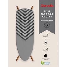 Hediyeli Seven Hill Xxl Beden 60x162 Cm Ütü Masası Kılıfı Gri