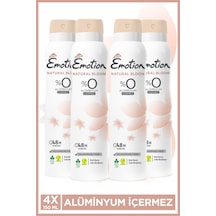 Natural Bloom Kadın Alüminyumsuz Vegan Deodorant 4x150 ML Hızlı Kurur, Leke Bırakmaz