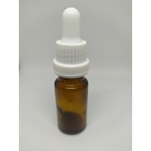 10Ml Cam Amber Şişe İnce Cam Damlalık Beyaz Kırılır Kapak(10 Ad.)