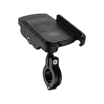 Sones M9 Motosiklet Kablosuz Şarj Cep Telefonu Braketi 15w Hızlı Şarj Cep Telefonu Navigasyon Braketi Siyah