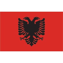 Arnavutluk 15x22,5 Masa Bayrağı Direksiz Tek Ebat