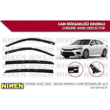 Honda Civic Fe1 Kromlu Cam Rüzgarlığı Niken 2021 Sonrası