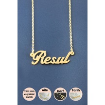 Resul - 314 - İsimli - Spt-gld - Kolye Sarı altın