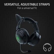 Ears V2 - Evrensel Fit Clip-on Ears Kulaklıklar İçin Clip-on Ears, Çok Yönlü, Ayarlanabilir Bantlar, 26 G Hafif Premium Silikon Siyah