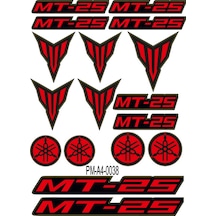Sticker Seti Mt-25 Yamaha Mt Motosiklet A4 Ebatı 03 Nötr
