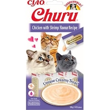Ciao Churu Cream Tavuklu Ve Karidesli Kedi Ödül Kreması 4 X 14 Gr