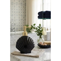 Stoneware Sıvı Sabunluk İstiridye Siyah 40266