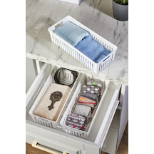 3 Lü Dolap İçi Takı Makyaj Organizer - Çekmece İçi Düzenleyici Set Plastik 35 X 26 Beyaz Tr Diğer