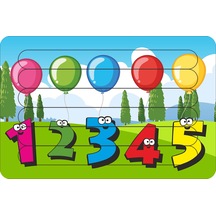 Sayılar Çubuk Ahşap Çocuk Puzzle Yapboz Model 1