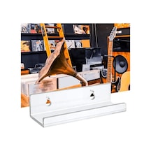 Şeffaf 1 Adet/6 Adet Şeffaf Akrilik Vinil Kayıt Rafı Duvara Monte Şık Müzik Albümü Ekran Yüzer Raflar Kayıt Tutucu 6pcs