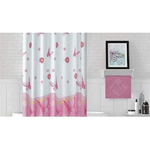 Jackline Duş Perdesi 6020 Model Çift Kanat 2X110 X200Cm Pembe-Beyaz