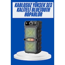 Hubrendy Tekno Büyük Boy Bluetooth Hoparlör Çoklu Bağlantı Çift Çıkışlı Taşınabilir Kesintisiz