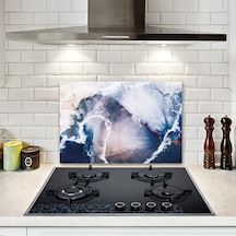 Decorita Cam Ocak Arkası Koruyucu Ocean Desen  49.5 CM x 76 CM