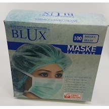 Blux Medikal Bağcıklı Maske 3 Katlı Telli Bağlama İpli K-349 100 Adet