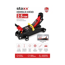 Staxx St2541 2.5 Ton Hidrolik Araç Krikosu Tekerlekli Arabalı Kriko Binek Ticari Araç Seti