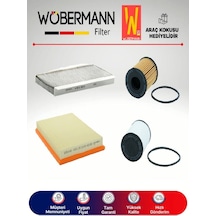 Wöbermann Opel Corsa C 1.3 CDTI Filtre Bakım Seti 4'lü Karbonlu