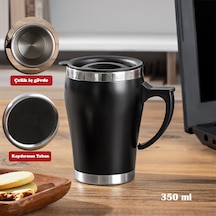 Porsima 05667 Paslanmaz Çelik Termos Kupa Termos Bardak 350ml Siy