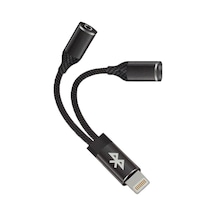 Tonex Sx-06 2in1 Lightning To 3.5mm Aux + Lightning Çoklayıcı Adaptör Kablo