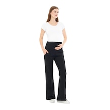 Luvmabelly - Myra8155 - İspanyol Paça Çelik Örme Hamile Pantolonu-siyah