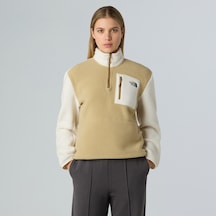 The North Face Yumiori 1/4 Zip Kadın Kahverengi Polar Mont Nf0a8e893cg1 Kahverengi