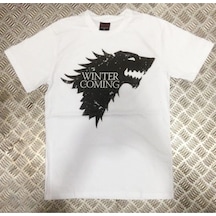 Game Of Thrones Baskılı Unisex %100 Pamuk Beyaz T-shirt Beyaz Game Of Thrones Baskılı Unisex %100 Pamuk Beyaz T-shirt Beyaz