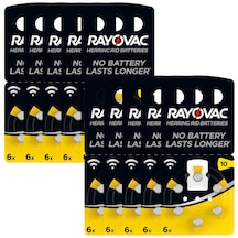 Rayovac Hearing Aid Batteries 10 Numara Blister İşitme Cihaz Pili 6 x 10'lu
