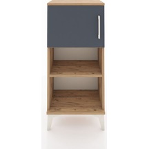 Arges Komodin 2 Raflı Tek Kapaklı 44x30x96 Çam-antrasit Atlas Çam