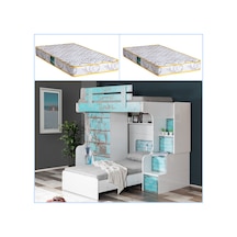 Setaymobilya Ranza, Summer Ranza 2 Kapaklı Dolap Karyola + 2 Comfort Yatak