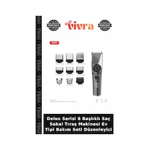 Delux Serisi 6 Başlıklı Saç Sakal Tıraş Makinesi Ev Tipi Bakım Seti Düzenleyici