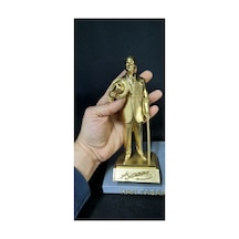 Atatürk İmzalı 20 Cm 170 Gram Biblo Altin Renk