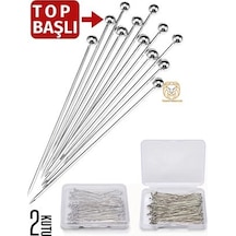 Mey İthalat Top Başlı İğne 2 Kutu 100 Adet Başörtü İğnesi Toplu İğne 720782