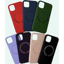 iPhone Uyumlu 15 Pro Max Kılıf Magsafe Özellikli Lansman Silikon Kapak