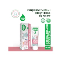 Siveno %100 Doğal Diş Macunu Bebek - Çocuk İçin Karışık Meyve Aromalı Florürsüz 50 ml