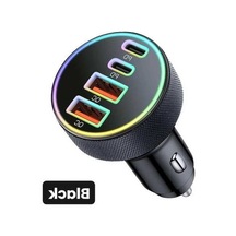 Novahub 4 Port 90w Usb C Araç Şarj Cihazı Hızlı Şarj Qc3.0 Black Black