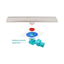 Sukar Duş Kanalı Line 6 40 cm Plain Süzgeç Ve Yalıtım Kiti 1156-1